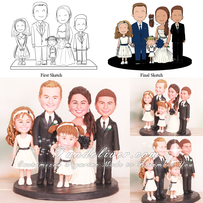 Family Wedding Cake Toppers